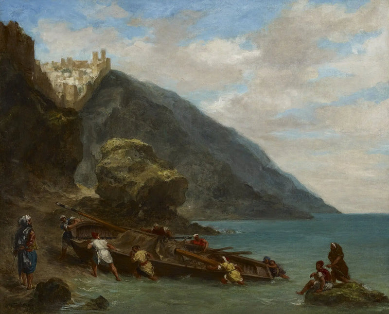 Vista de Tânger desde a beira do mar - Eugène Delacroix