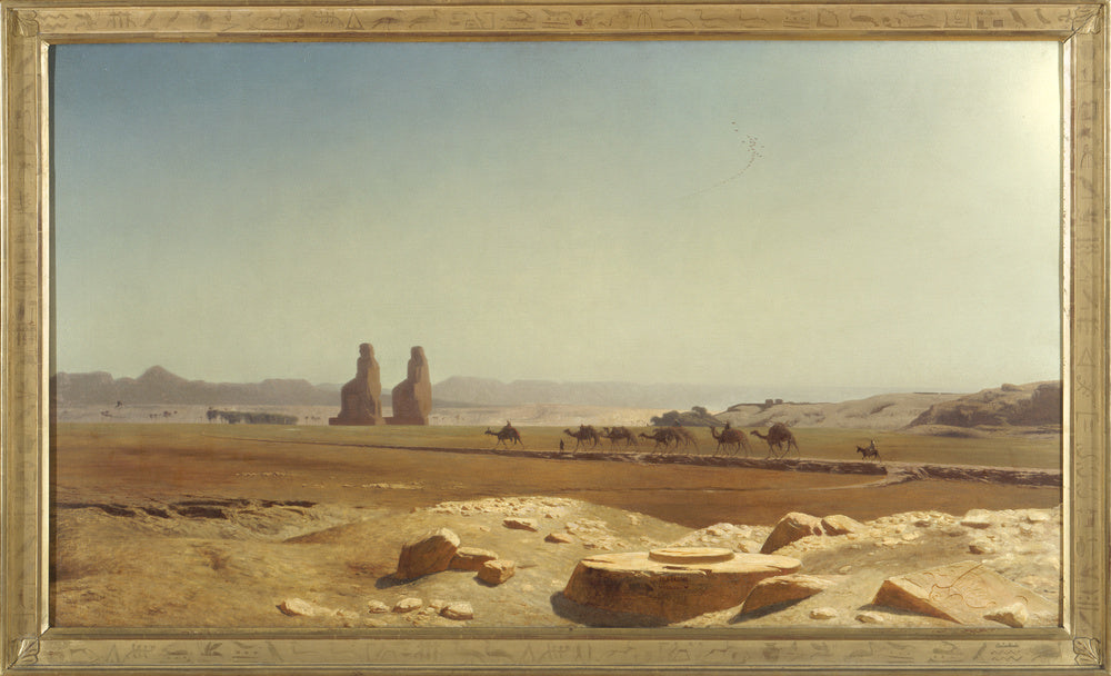 Reproduction du tableau « Vue de la plaine de Thèbes (Haute-Egypte) - Jean-Léon Gérôme » par Alpha Reproduction en peinture à l’huile