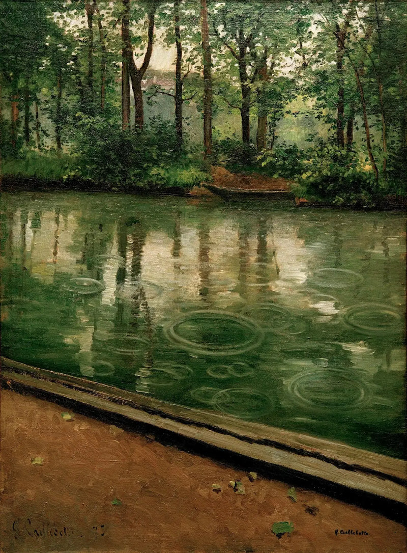 Yerres, Efeito da chuva - Gustave Caillebotte