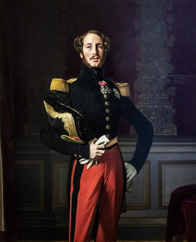 retrato de Ferdinand-Philippe, duque de Orléans - Jean-Auguste-Dominique Ingres