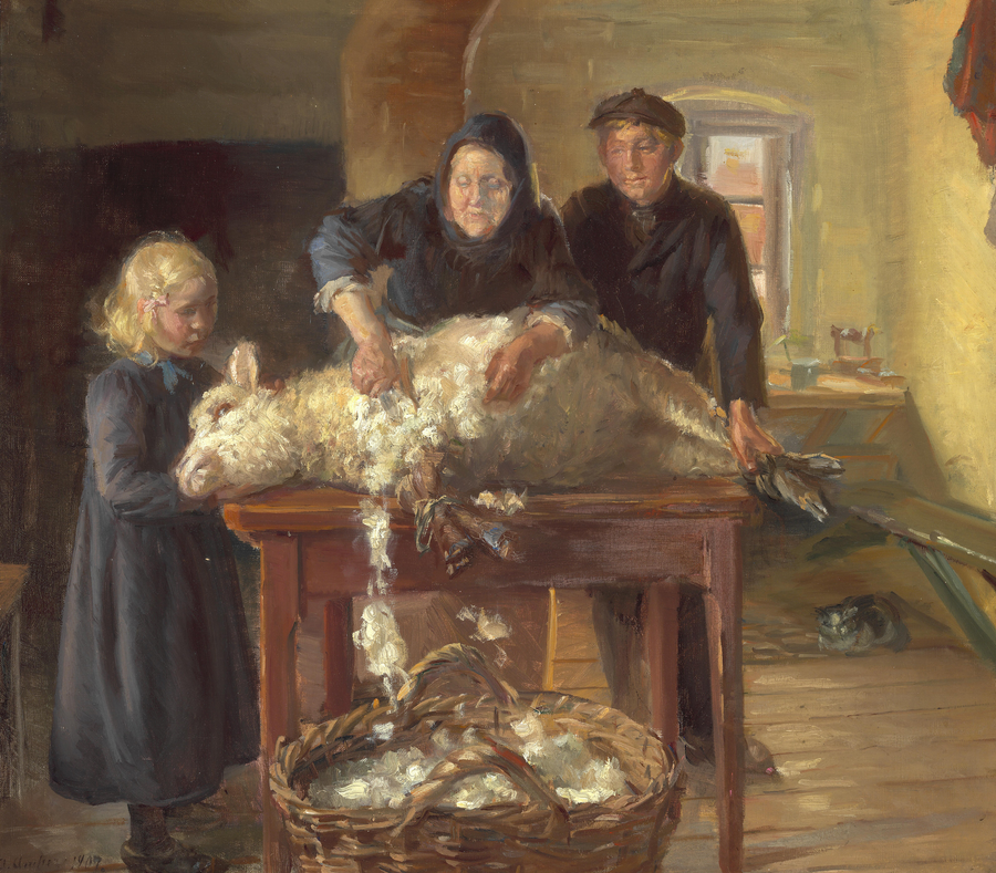 tonte dos carneiros - Anna Ancher