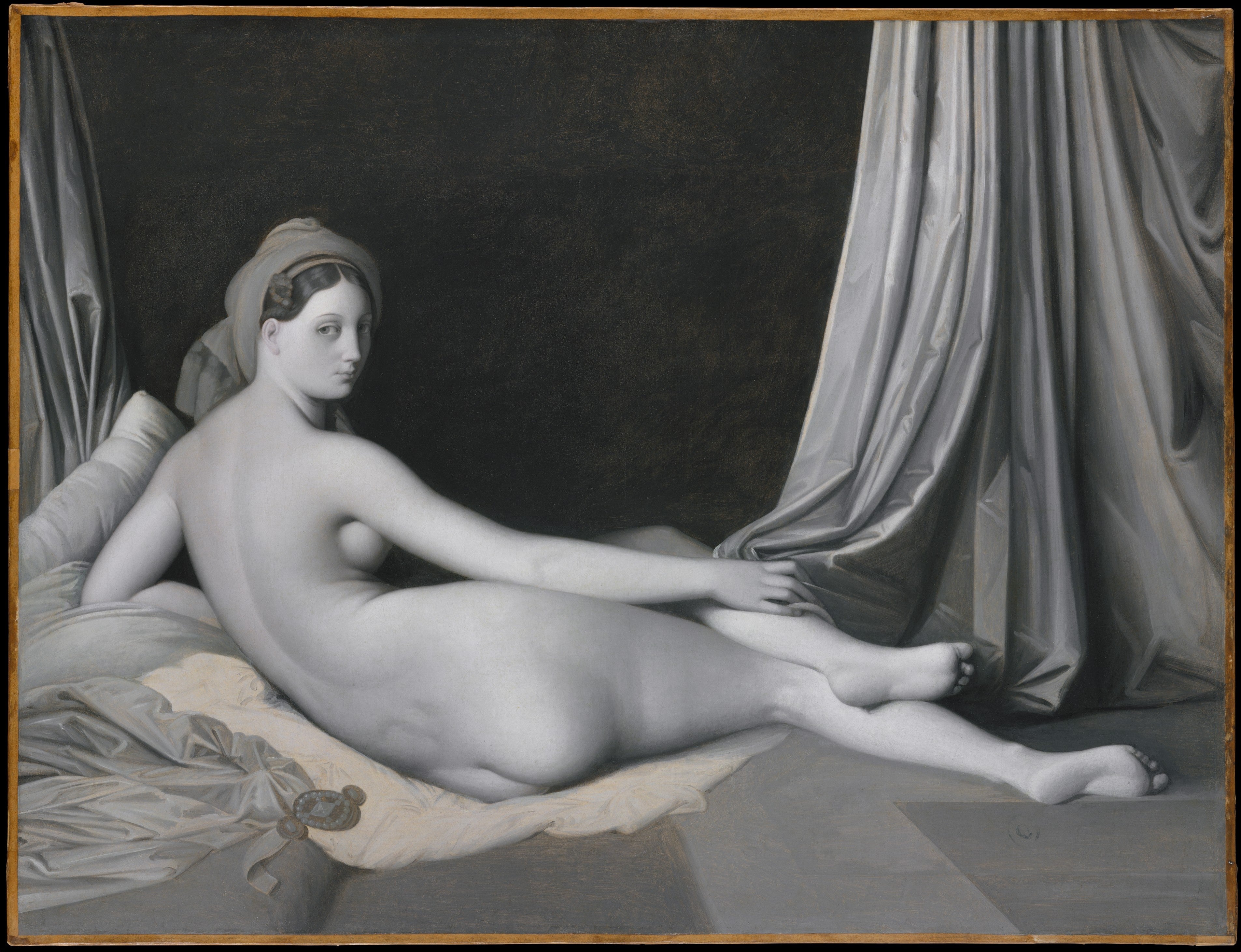 Odalisca em grisaille - Jean-Auguste-Dominique Ingres