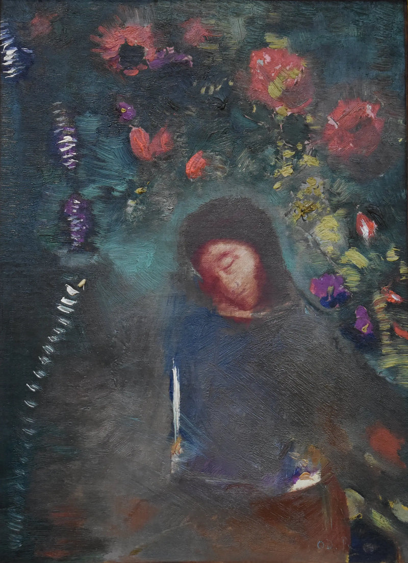 Rosto e flores - Odilon Redon