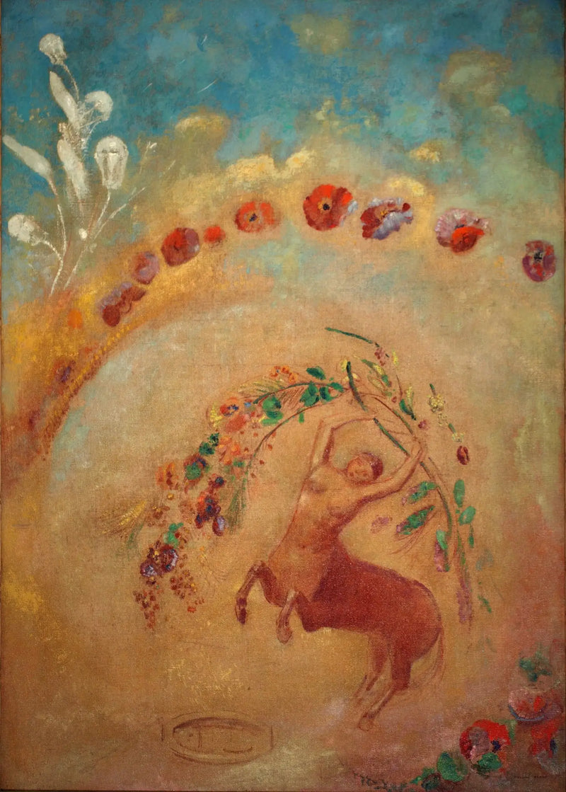 O Centauro com Papoulas - Odilon Redon