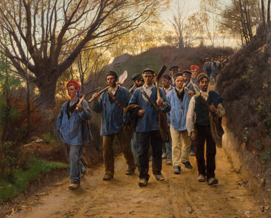 Florestais franceses voltando do trabalho - Peder Severin Krøyer