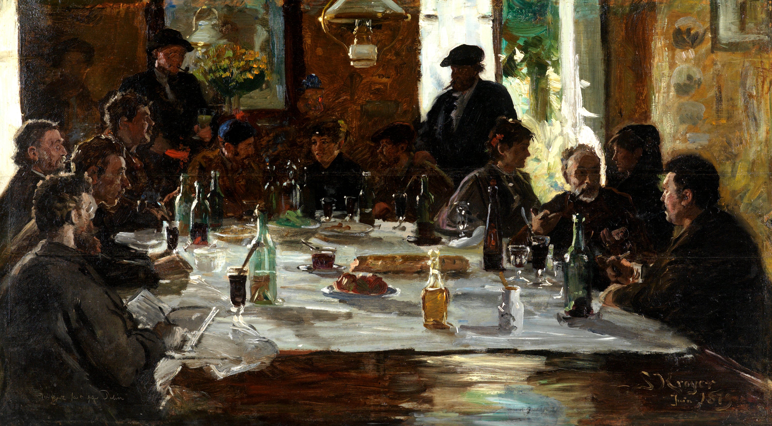 Almoço de artistas. Cernay-la-Ville - Peder Severin Krøyer