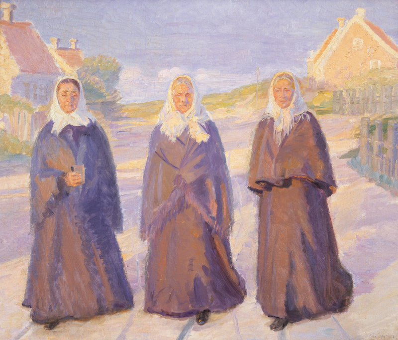 Rumo à igreja - Anna Ancher
