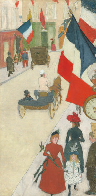 Reproduction du tableau « Rue de Parme à Paris, le 14 juillet - Pierre Bonnard » par Alpha Reproduction en peinture à l’huile