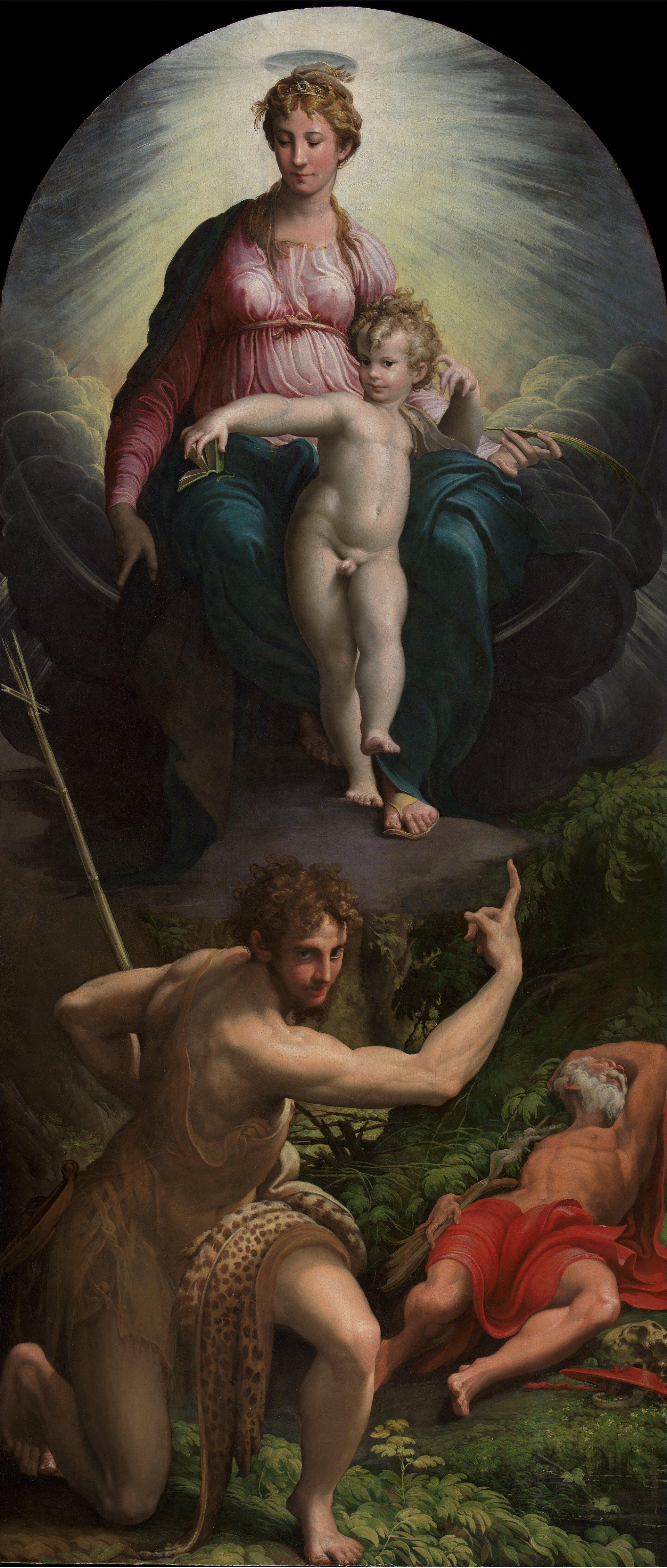La Vision de saint Jérôme, composition maniériste à inspiration antique - Parmigianino