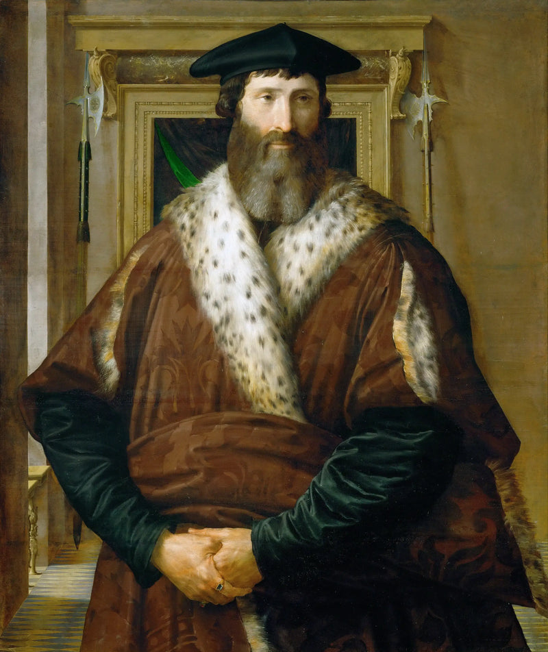 Retrato de homem (Condottiere Malatesta Baglioni?) - Parmigianino