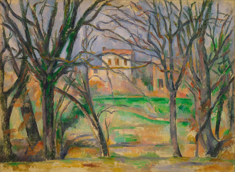 Árvores e casas no local chamado La Durane - Paul Cézanne