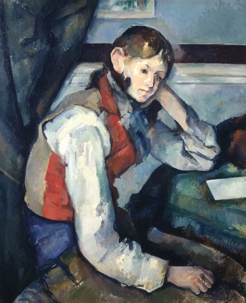 O Menino com o Colete Vermelho - Paul Cézanne