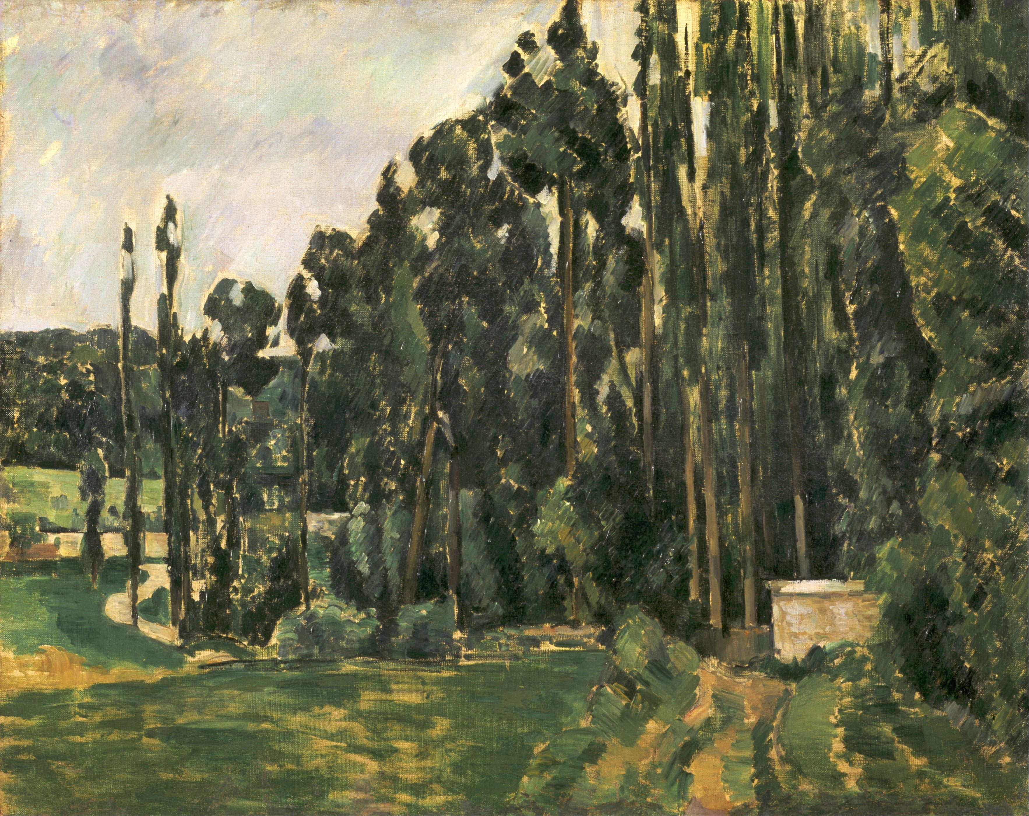 Reproduction du tableau « Les Peupliers - Paul Cézanne » par Alpha Reproduction en peinture à l’huile