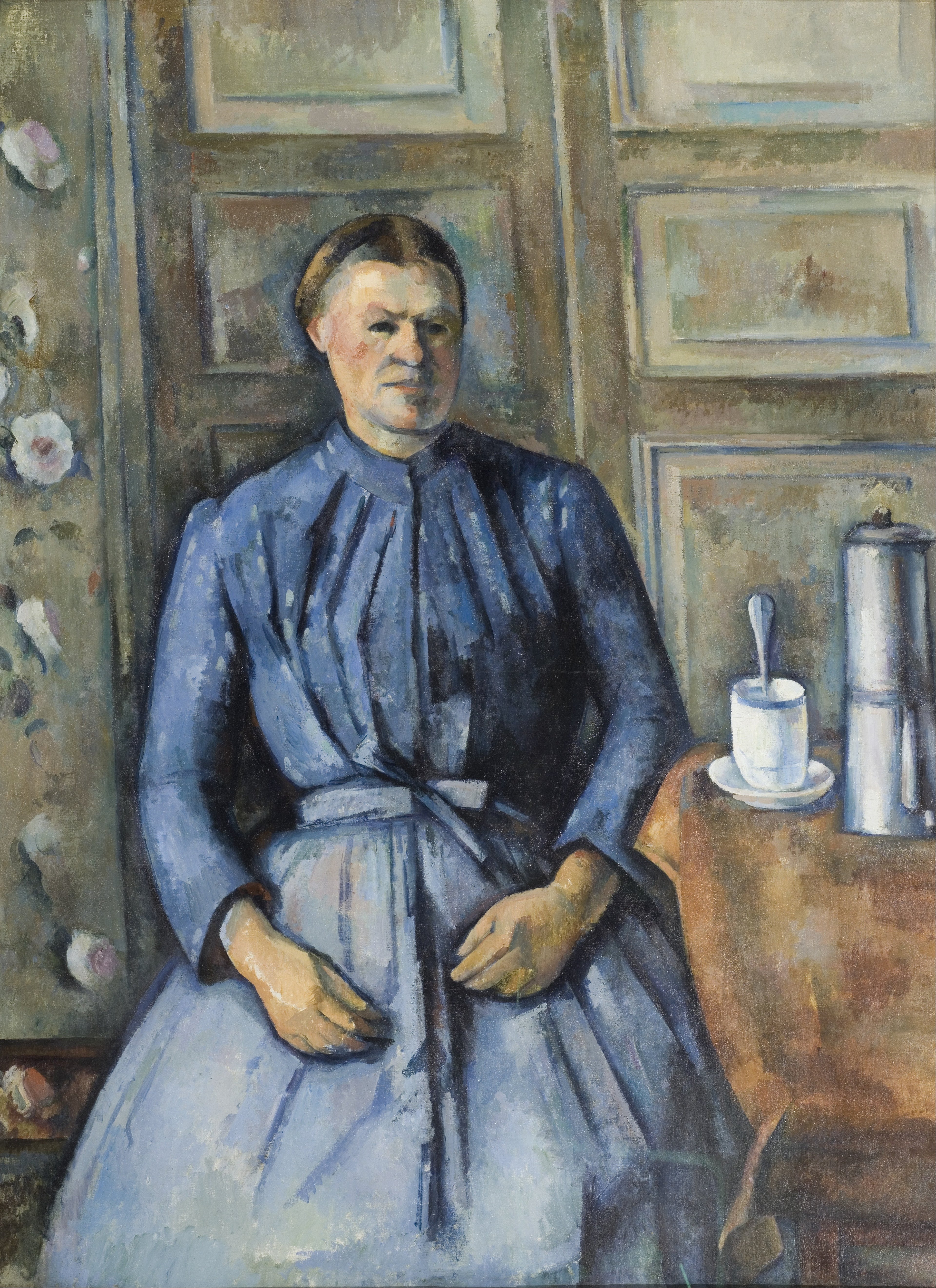 Reproduction du tableau « La Femme à la cafetière - Paul Cézanne » par Alpha Reproduction en peinture à l’huile