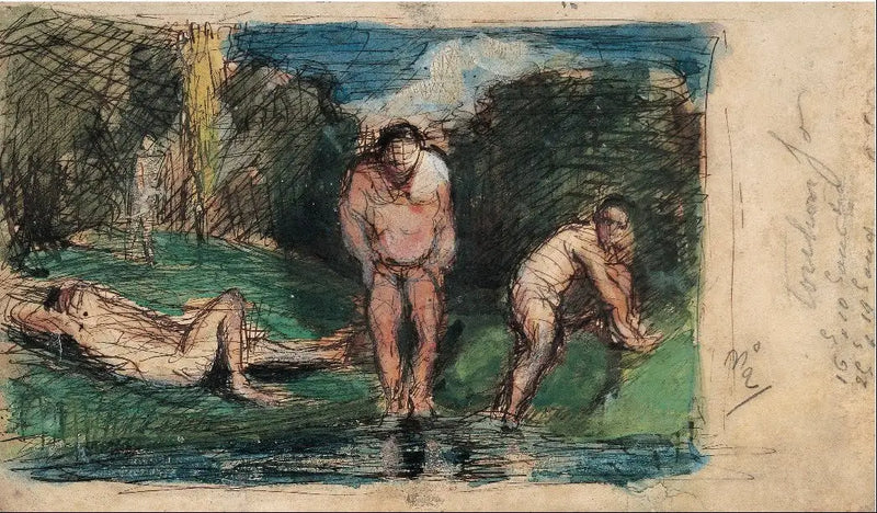Banhistas em repouso - Paul Cézanne