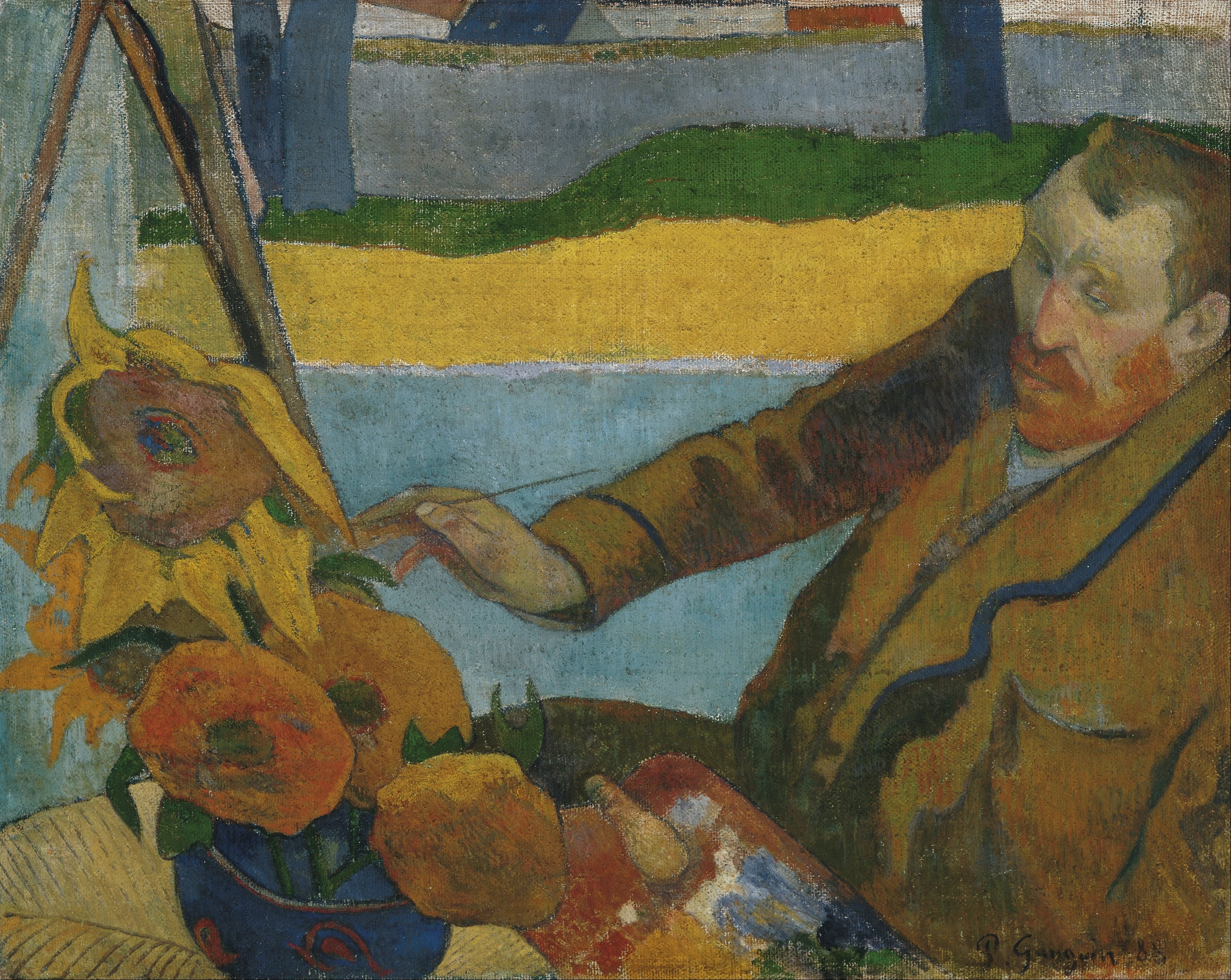 Vincent van Gogh pintando os girassóis - Paul Gauguin