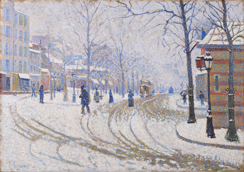 O boulevard de Clichy, a neve - Paul Signac