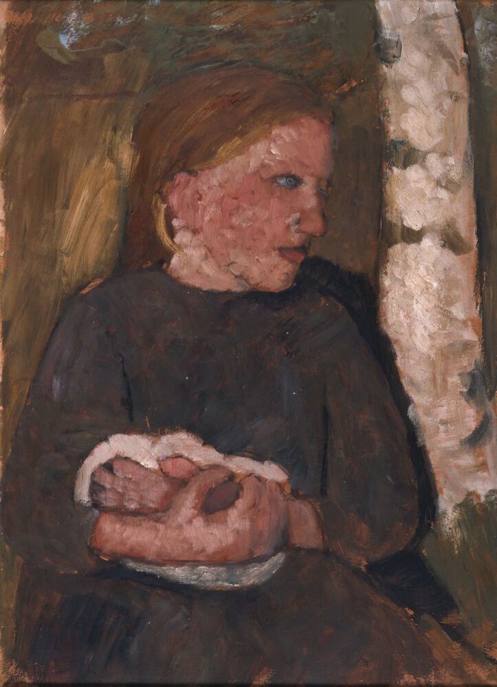 Girl with Rabbit (1904) - Paula Modersohn-Becker