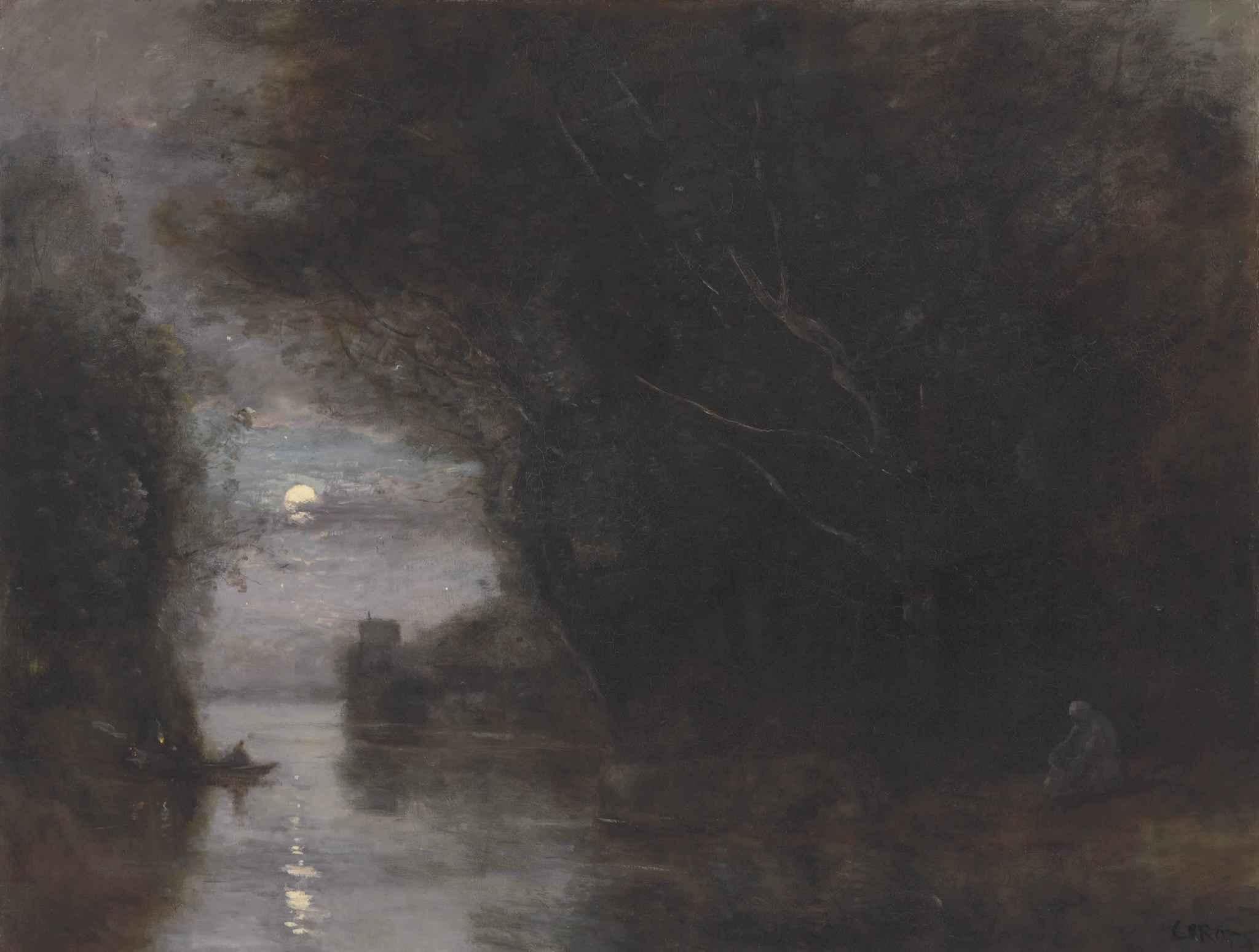Paysage au clair de lune - Jean-Baptiste Camille Corot