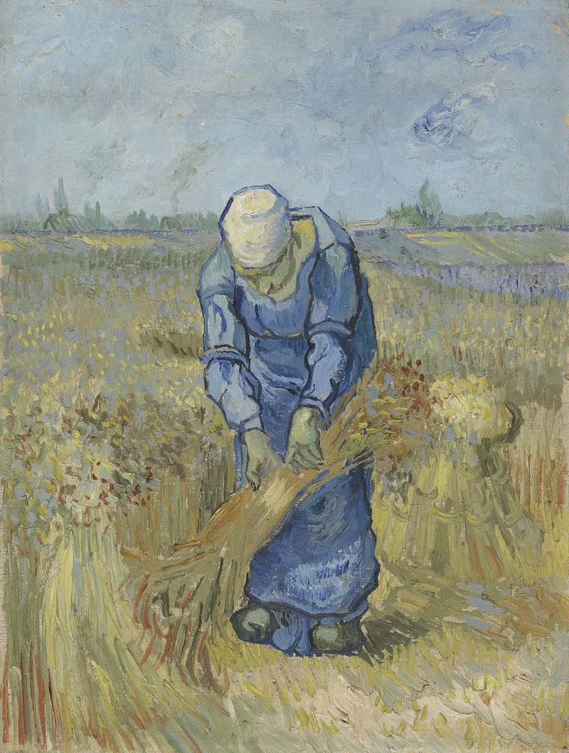 Camponesa amarrando feixes (segundo Millet) - Vincent van Gogh