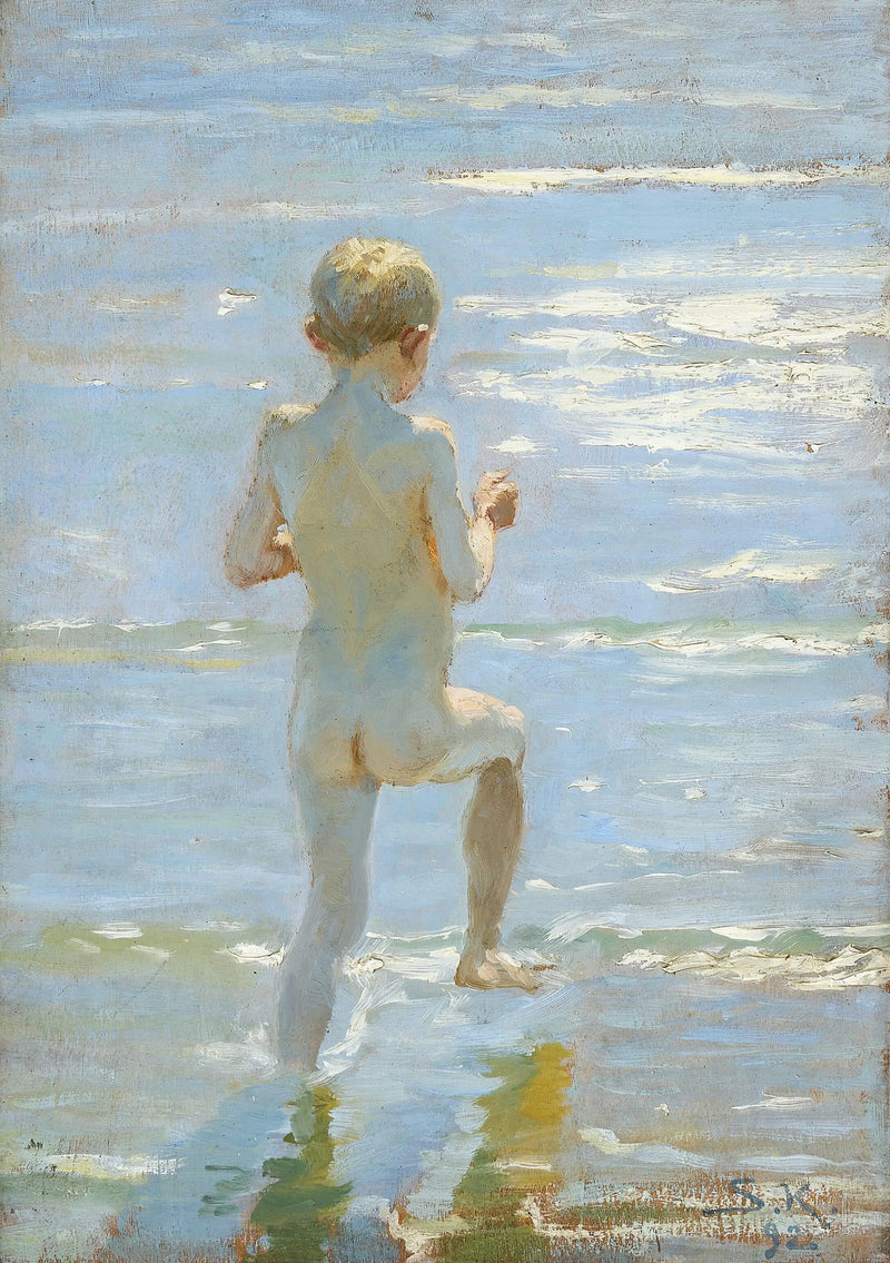 Menino tomando banho. - Peder Severin Krøyer