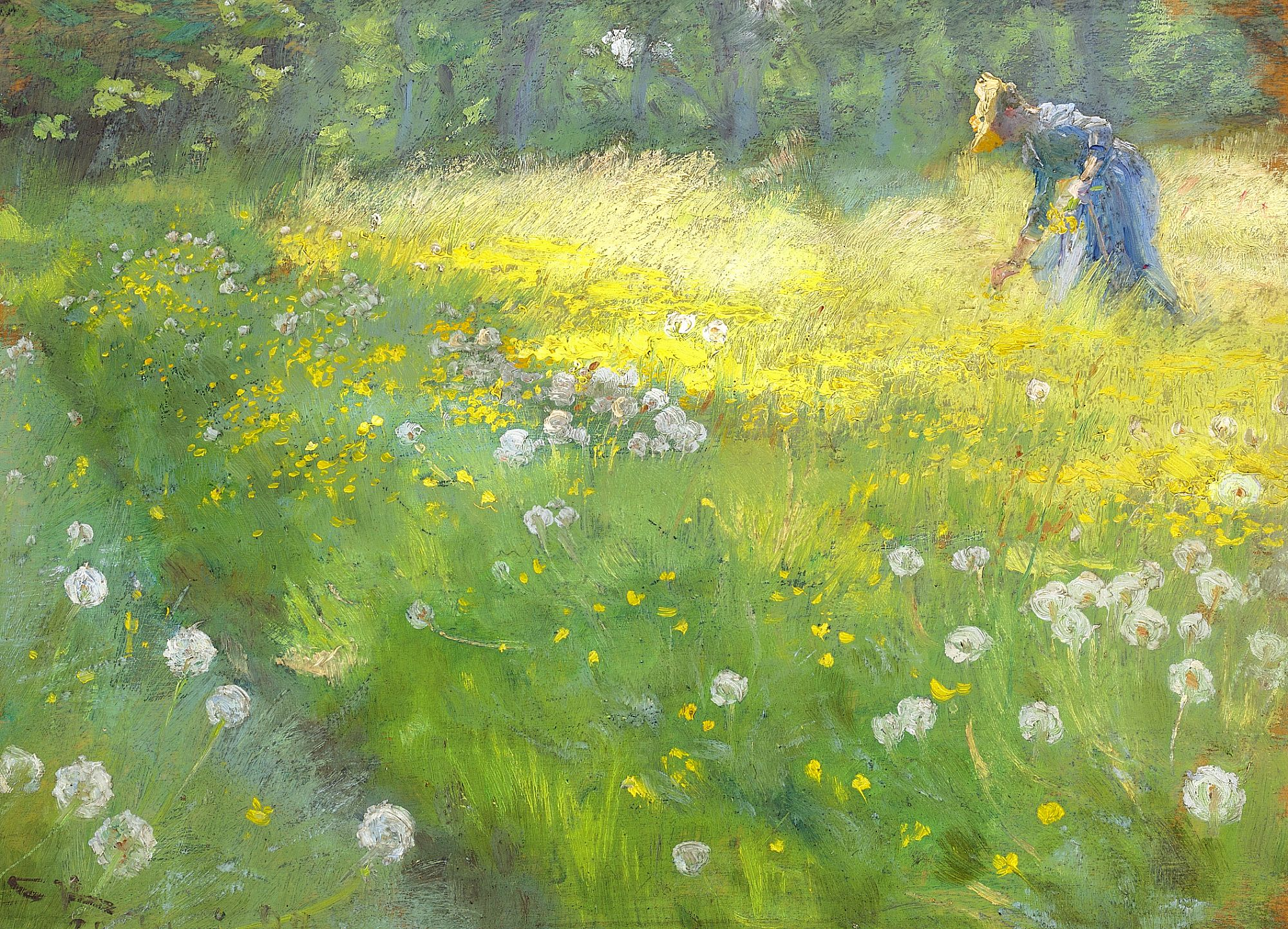 Fru Marie Krøyer no Jardim em Skagen - Peder Severin Krøyer