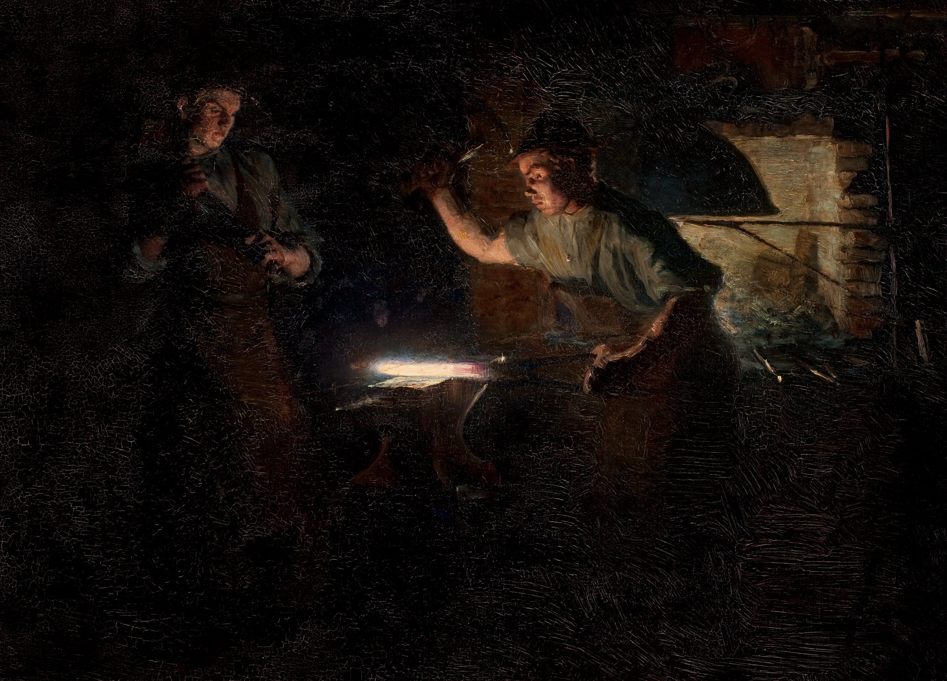 A forja de Henning Jensen em Skagen Østerby. - Peder Severin Krøyer