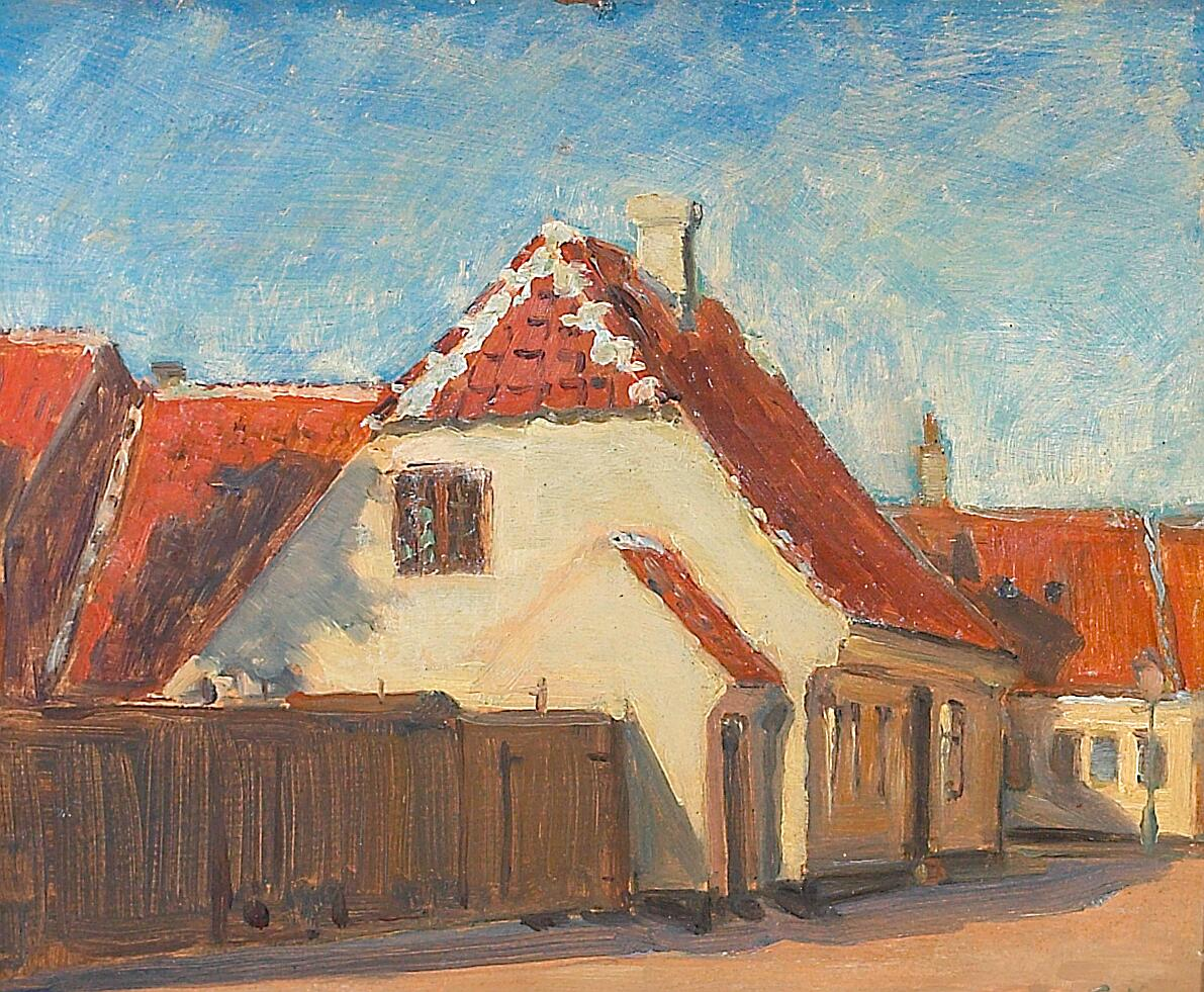 Maisons jaunes à Skagen. - Peder Severin Krøyer