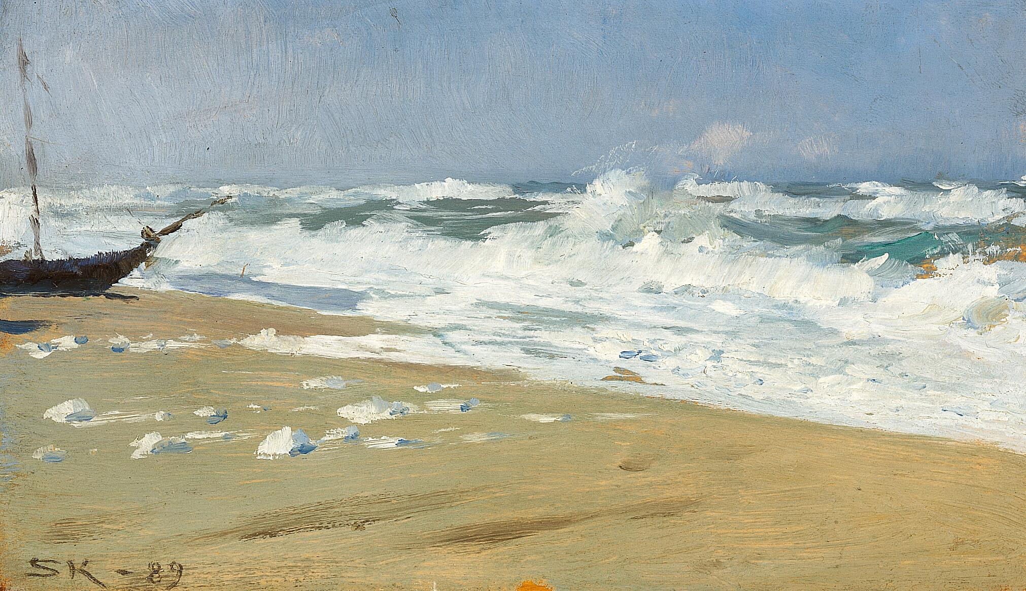 Estudo de uma praia. - Peder Severin Krøyer