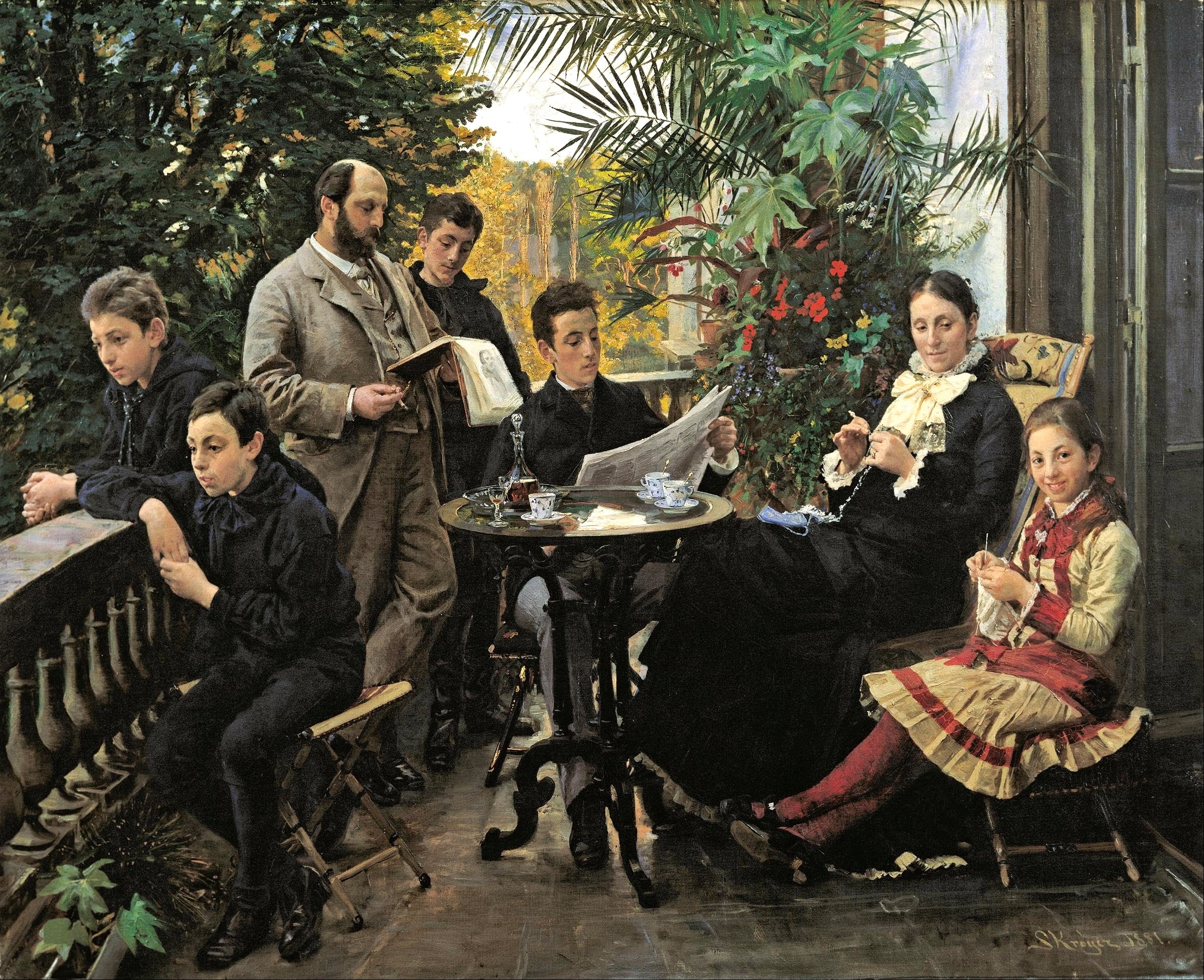 Le portrait de la famille Hirschsprung - Peder Severin Krøyer