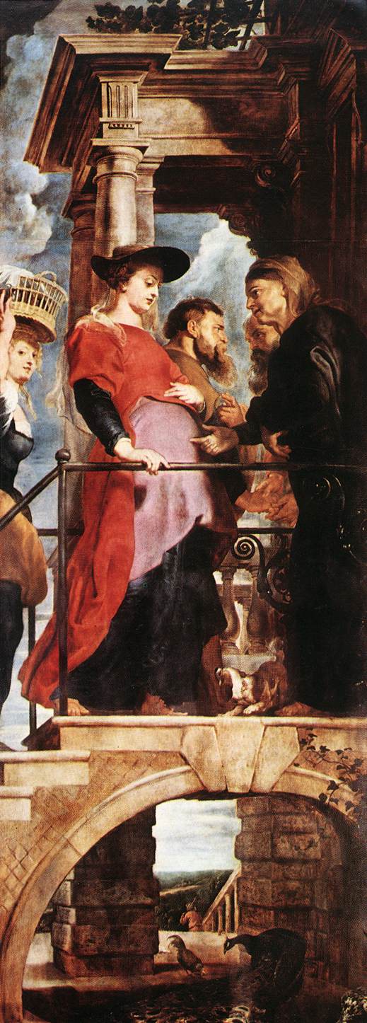 A Visitação (painel esquerdo do tríptico) - Peter Paul Rubens