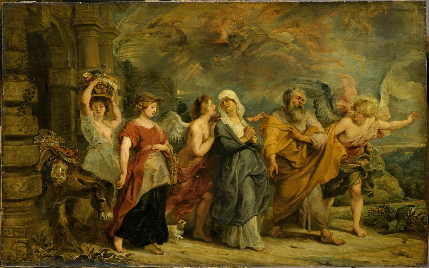 La Famille de Loth quittant Sodome - Peter Paul Rubens