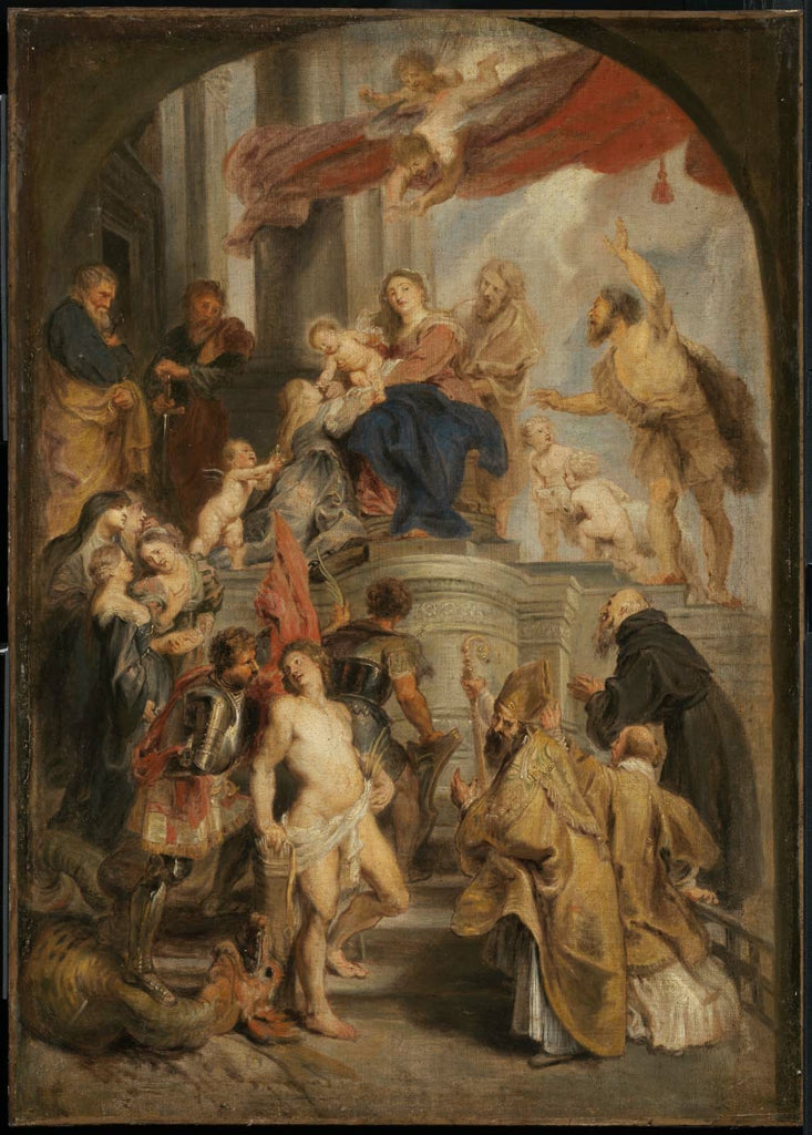 A Virgem com o Menino adorada pelos santos - Peter Paul Rubens