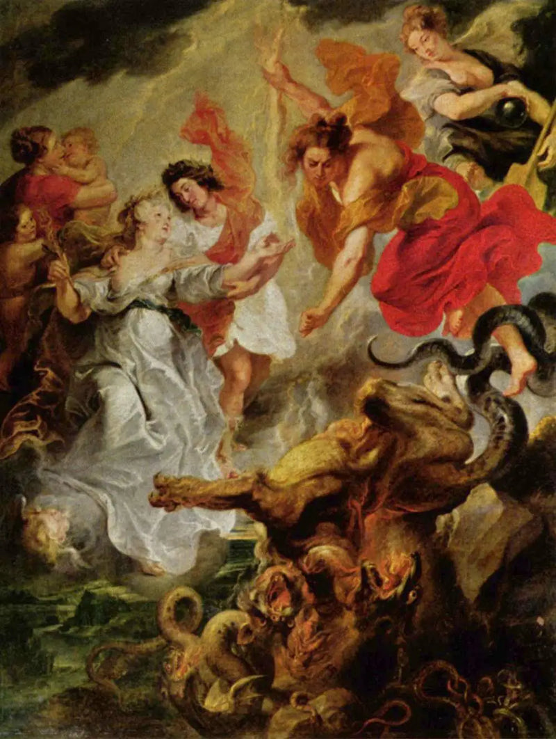 A Reconciliação da rainha com seu filho após a morte do conde de 15 de dezembro de 1621 - Peter Paul Rubens