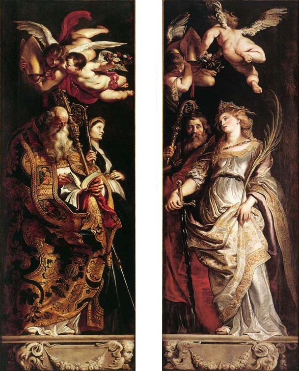 Elevação da Cruz: santos Eloi e Catarina - Peter Paul Rubens