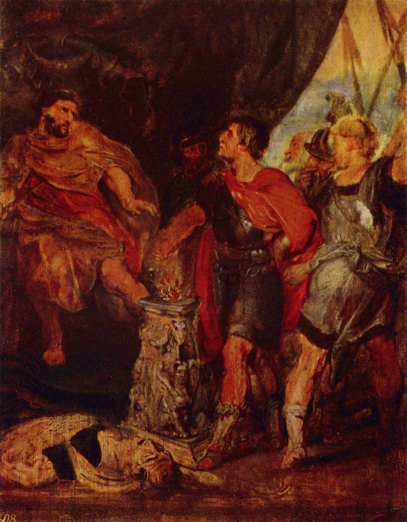 Mucius Scaevola diante de Lars Porsenna - Peter Paul Rubens