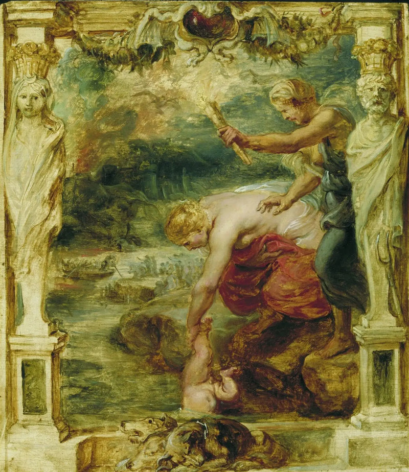Tétis mergulhando o jovem Aquiles no rio Estige - Peter Paul Rubens