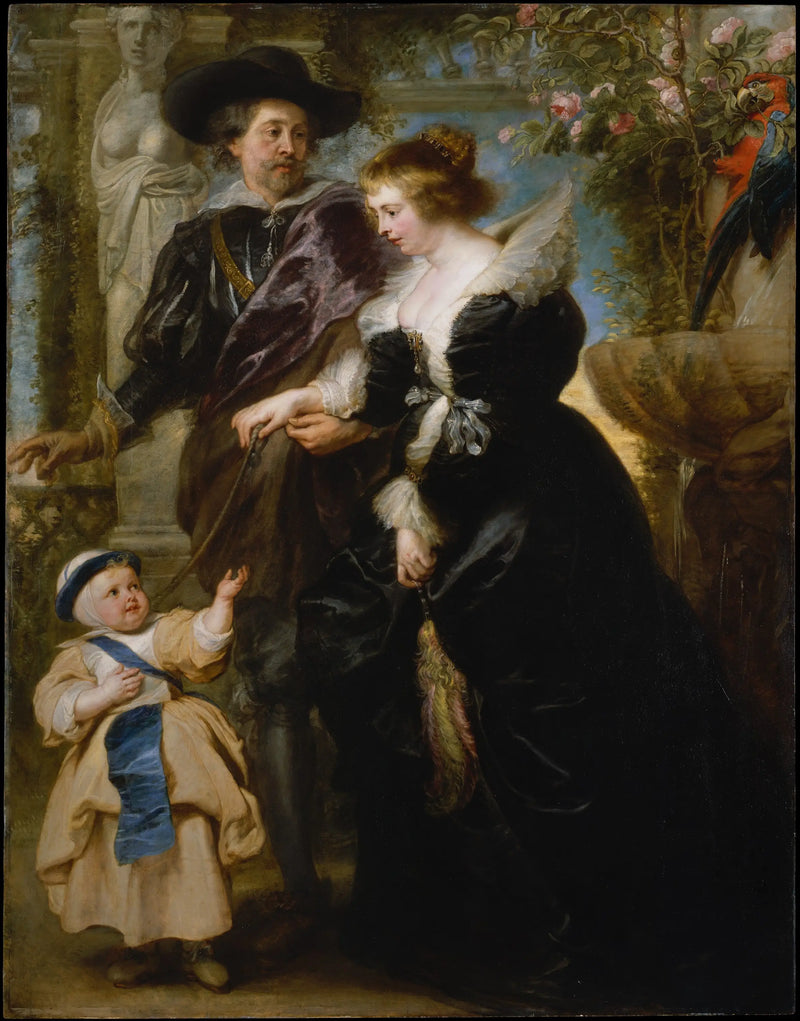 Rubens, sua esposa Hélène Fourment (1614-1673) e um de seus filhos - Peter Paul Rubens