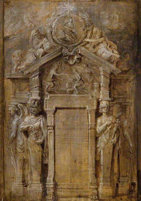 Projet pour la page de titre de la Pompa Introitus...Ferdinandi - Peter Paul Rubens