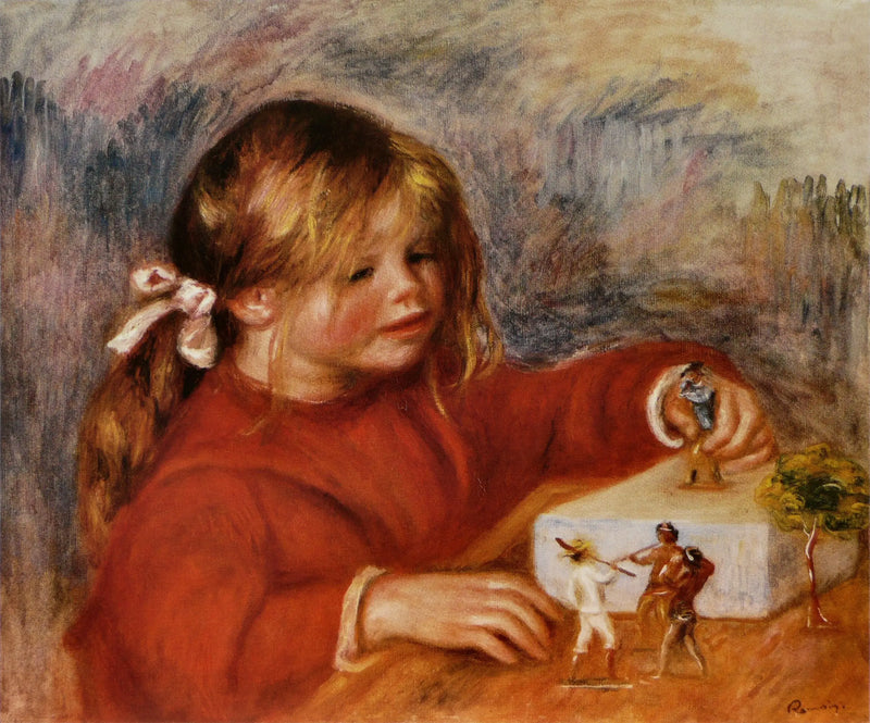 Claude Renoir brincando - Pierre-Auguste Renoir