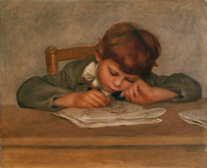 O filho do artista, Jean, desenho - Pierre-Auguste Renoir