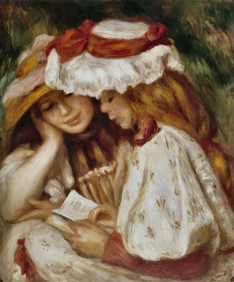 Duas meninas lendo - Pierre-Auguste Renoir