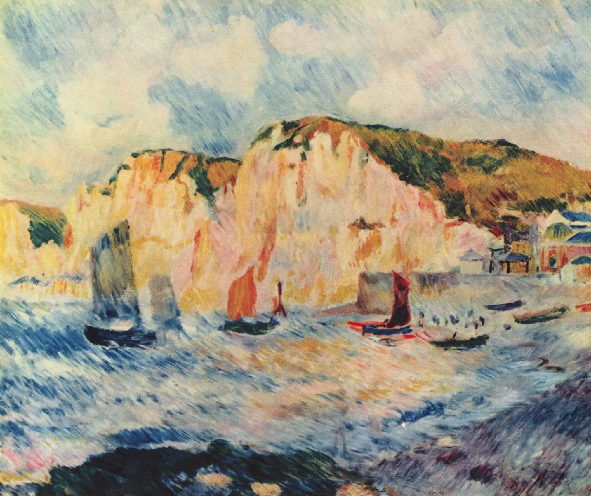Reproduction du tableau « Mer et falaises - Pierre-Auguste Renoir » par Alpha Reproduction en peinture à l’huile