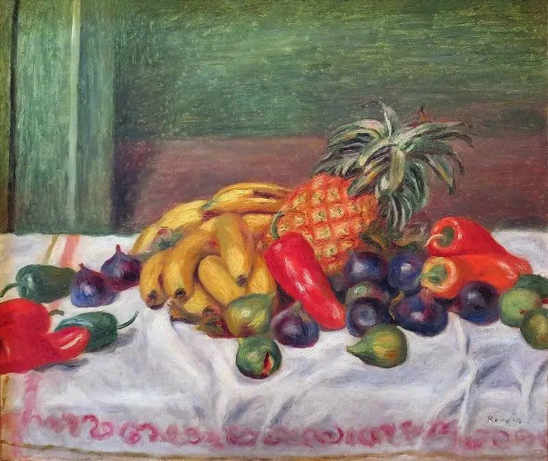 Bananas e abacaxis - Pierre-Auguste Renoir