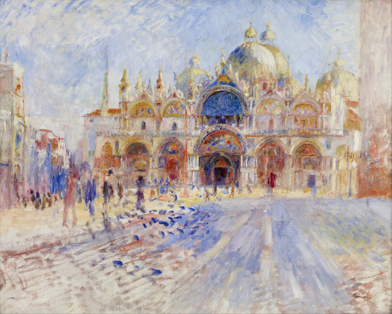 A Praça de São Marcos, Veneza - Pierre-Auguste Renoir