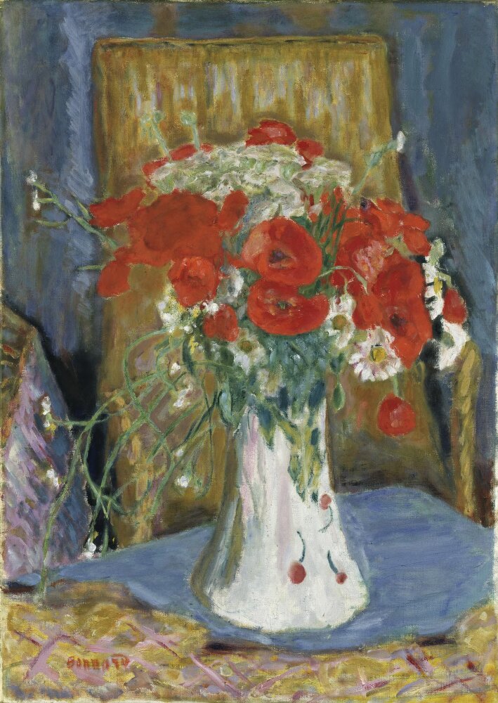 Reproduction du tableau « Coquelicots dans un vase - Pierre Bonnard » par Alpha Reproduction en peinture à l’huile