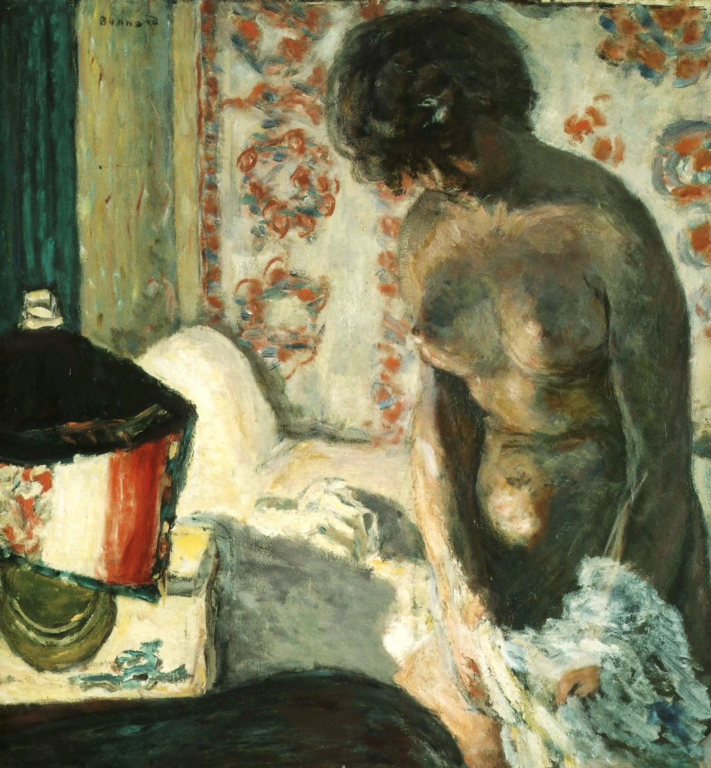 Reproduction du tableau « Nu à la lampe - Pierre Bonnard » par Alpha Reproduction en peinture à l’huile