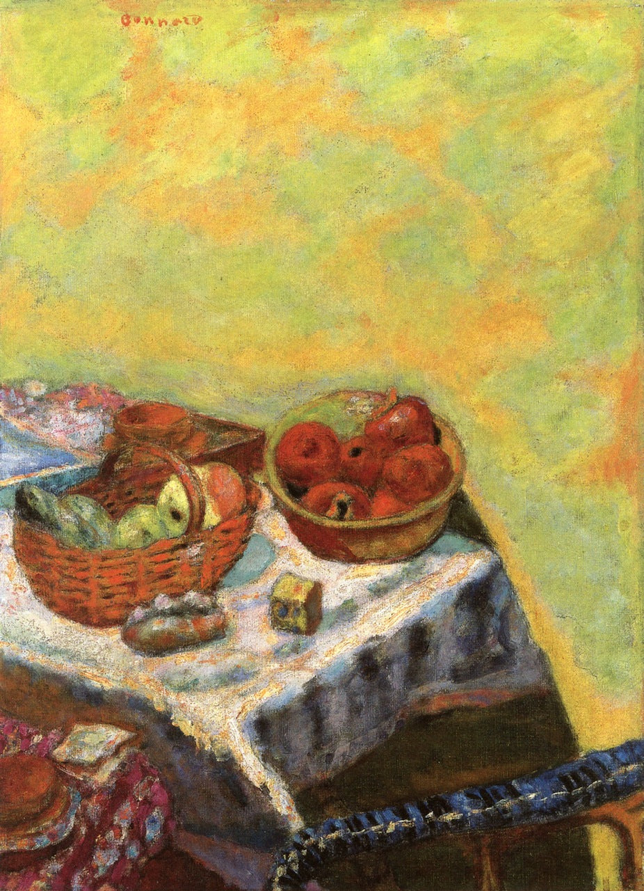 Reproduction du tableau « Panier de fruits au soleil - Pierre Bonnard » par Alpha Reproduction en peinture à l’huile