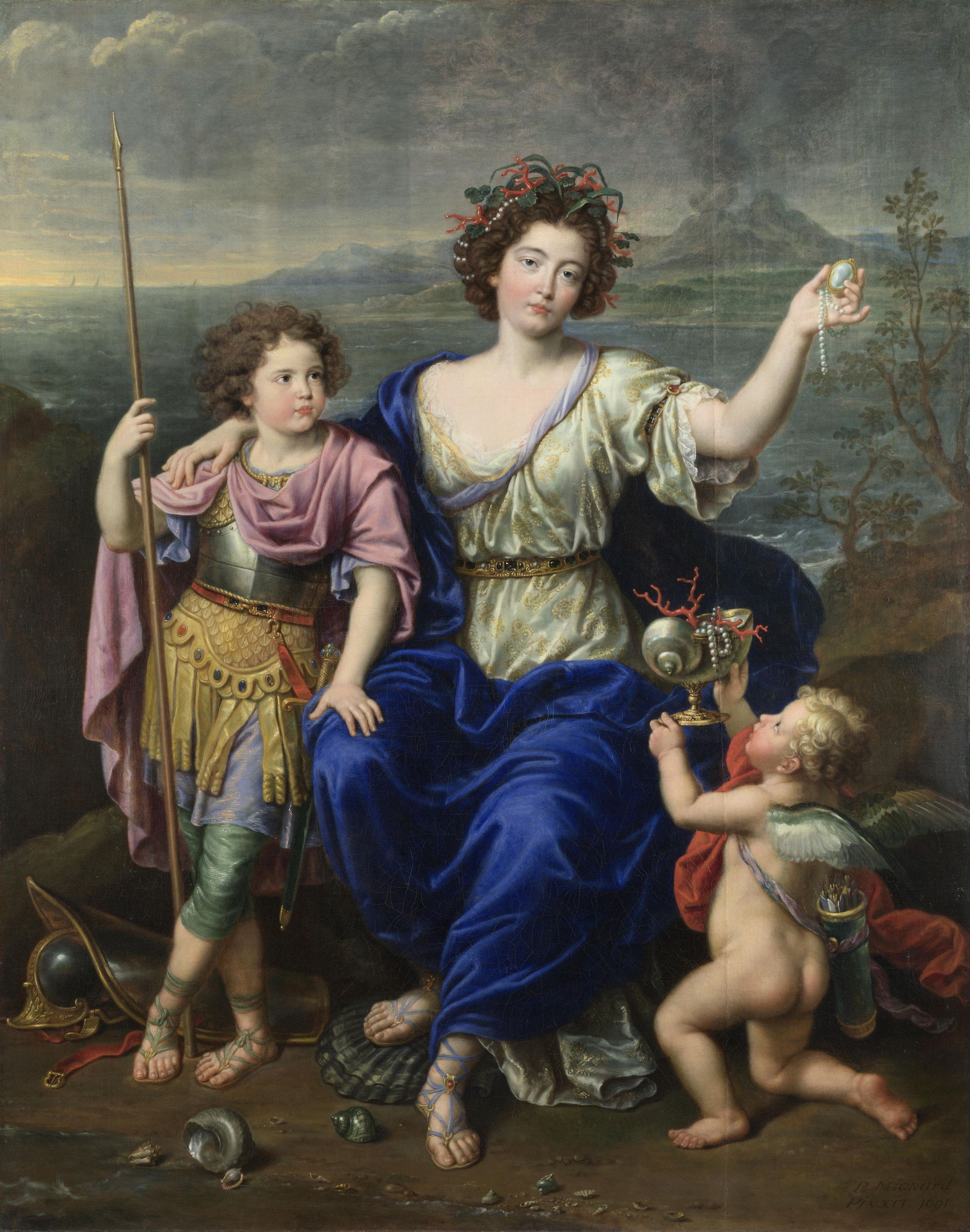 La marquise de Seignelay et deux de ses fils - Pierre Mignard