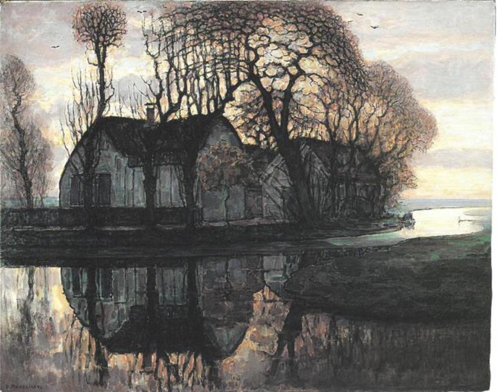 Reproduction du tableau « Ferme près de Duivendrecht - Piet Mondrian » par Alpha Reproduction en peinture à l’huile